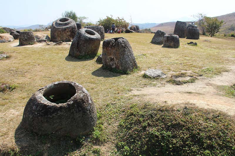 Site 1, a megalithic jar site in Laos. Some jars weigh in excess of 30 tonnes