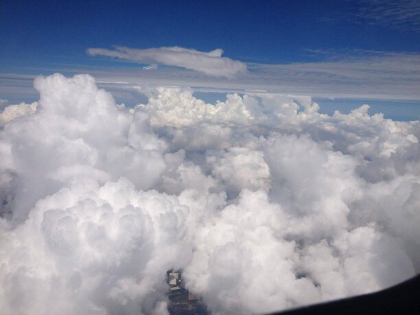 Airplane convection clouds